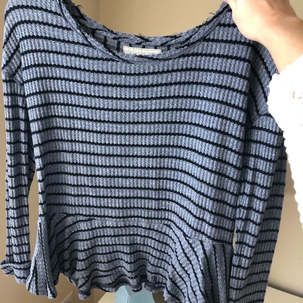 Free people thermal peplum blouse